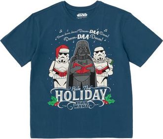 Star Wars Holiday T-Shirt in Navy Darth Vader at Nordstrom, Size Xx-Large