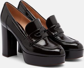 Gianvito Rossi Patent leather loafer pumps