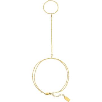 Set & Stones Palmer Hand Chain in Gold at Nordstrom