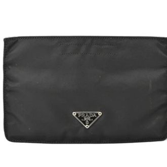 Prada Pre-owned Nylon prada-bags - Dames - Vintage Clutch - Zwart - ONE Size - Nylon - Vintage