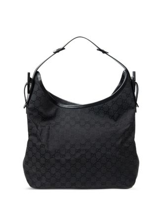 Gucci Borsa tote Tall Hobo con monogramma - Nero