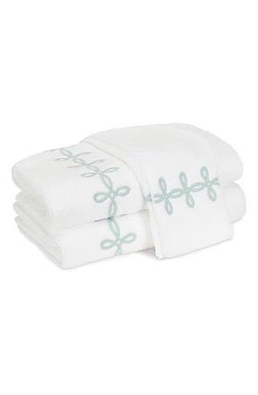 Matouk Gordian Knot Egyptian Cotton Bath Towel in Jade at Nordstrom, Size Bath Sheet