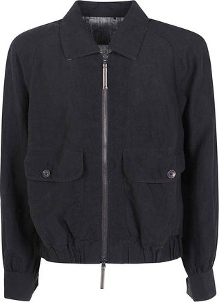 Ziggy Chen Puppytooth Cropped Aviator Jacket
