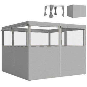 OUTSUNNY Laterales para carpa 300x198 cm gris claro