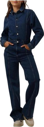 Another Label Chique Blauwe Jumpsuit Lauren Stijl - Dames - Jumpsuits - Blauw - XL - Jumpsuits & Playsuits