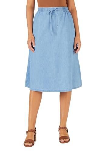 Damart Jupe Tissu Chambray Femme Bleu Imprimé Taille 46 dès 29,99