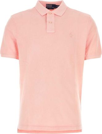 Ralph Lauren Light Pink Pony-embroidered Cotton Polo Shirt