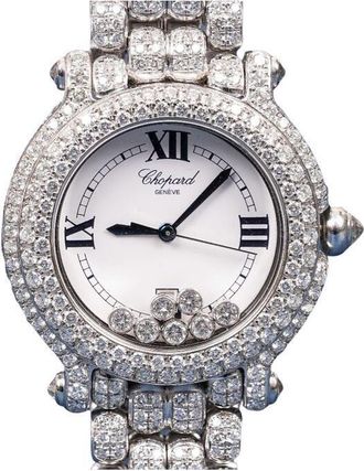 Chopard Pre-owned Chopard Happy Sport Quartz Diamond White Dial Unisex Watch 276317-0002