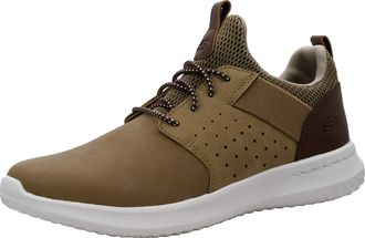 Skechers Mens Delson Axton Sneaker, Light Brown, 10.5 UK