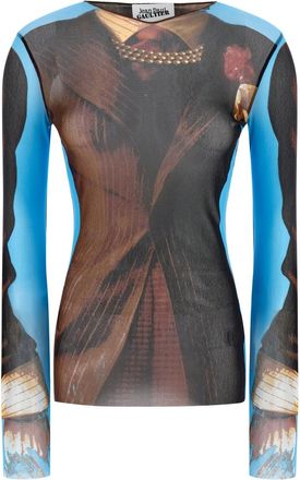 Jean Paul Gaultier Multicolour Round Neck Printed Top
