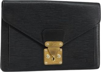 Louis Vuitton Pre-owned Clutches, female, Black, Size: ONE SIZE Pre-owned Leather Clutch