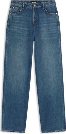 BOSS Boyfriend-fit jeans in indigo cotton blend