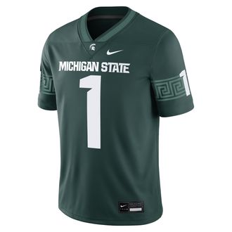Nike Michigan State Spartans Nike Mens Dri-FIT College Game Jersey in Green | CLEVGRJNC2FMSU-MSU