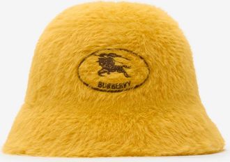 Burberry Knight Stamp Faux Fur Bucket Hat