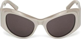 Balenciaga Occhiali da sole cat-eye oversize - Grigio