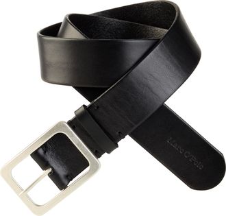 Marc O'Polo Lederg&uuml;rtel MARC OPOLO, Damen, Gr. 80, schwarz, Rindsleder, Basic, G&uuml;rtel Lederg&uuml;rtel, Breite ca. 4 cm, in schlichtem, klassischem Design