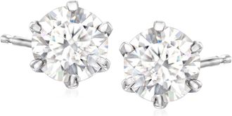 Ross-Simons Moissanite Stud Earrings in Sterling Silver