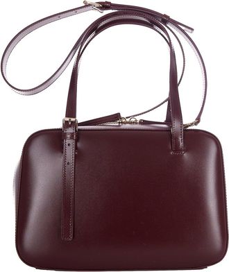 A.P.C. Womens Handbag Virginie Box Wine Cowhide Leather Handbags Hand Bags