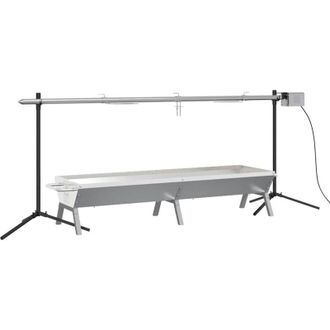 vidaXL Juego De Barbacoa Autom&aacute;tica Y Bandeja Acero Inoxidable Vidaxl