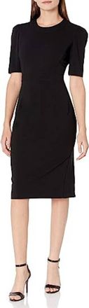 Donna Morgan Short Sleeve Sheath Dress In Black