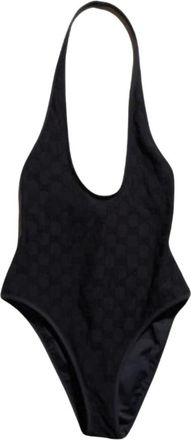 Gucci Zwemkostuum met GG-print van stretch-jersey - Dames - Badpakken - Zwart - L - Badmode