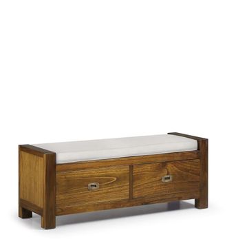 Moycor Banco de madera marr&oacute;n anch. 120 cm