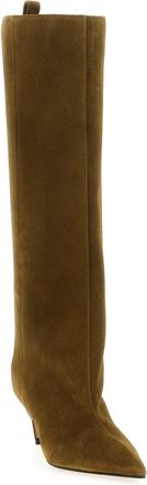 The Attico Womens Bicolor Goatskin Over The Knee Shoe