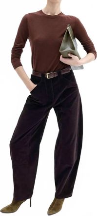 Co Corduroy Patch Pants In Chocolate