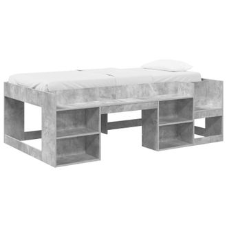 vidaXL Cama Infantil Con Almacenamiento Gris Hormig&oacute;n 98.5 X 200 Cm Vidaxl