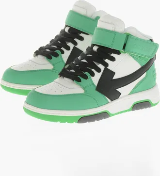 Off-white High-Top OUT OF OFFICE Color-Block Leather Sneakers Off-White