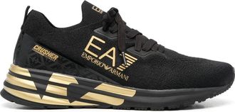 Emporio Armani Crusher Distance running sneakers - men - Rubber/Rubber/Rubber/Fabric/Fabric - 5 - Black