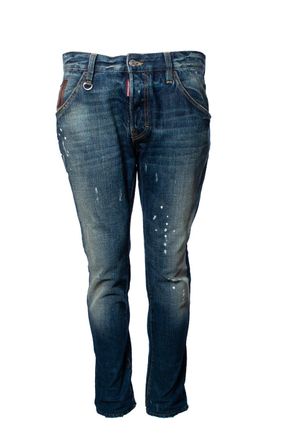 Dsquared2 blue jeans with scuffs and paint spots