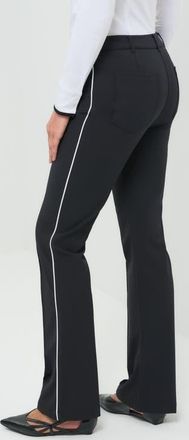Anatomie Winny Stripe Performance Twill Bootcut Pant in Black/white at Nordstrom, Size X-Small