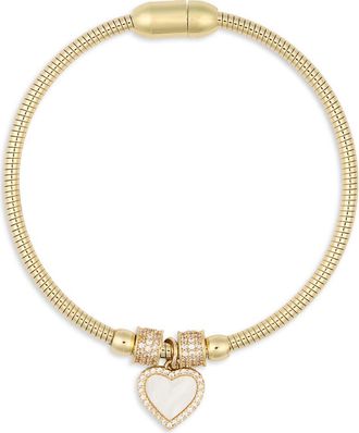 Eye Candy Los Angeles Sena Heart Charm Braclet in Gold at Nordstrom Rack