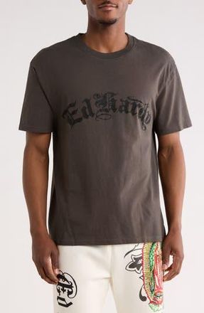 Ed Hardy Rhinestone Panther Flame Graphic T-Shirt in Charcoal at Nordstrom Rack, Size Xx-Large