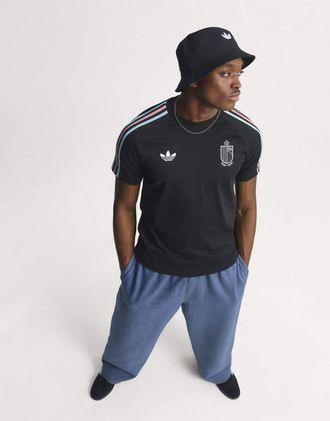 adidas Belgium Originals - T-shirt nera-Nero