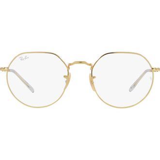Ray-Ban Jack 53mm Polarized Sunglasses in Gold Flash at Nordstrom