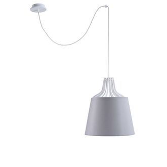 Netlighting Lea Dome Pendant Ceiling Light Grey 38cm 1x E27 200cm Wire