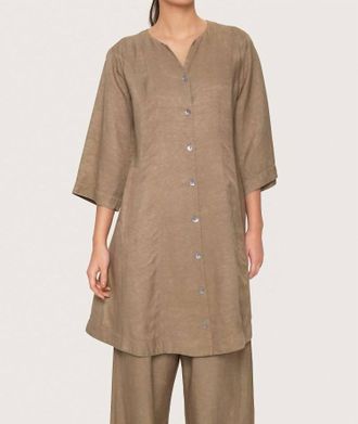 Bitte Kai Rand Lazy Linen Blend Midi Dress In Beige