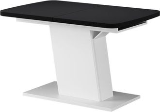Vicco Mesa De Comedor Fenaro, Blanco/negro, 120 X 80 Cm Extensible, Vicco
