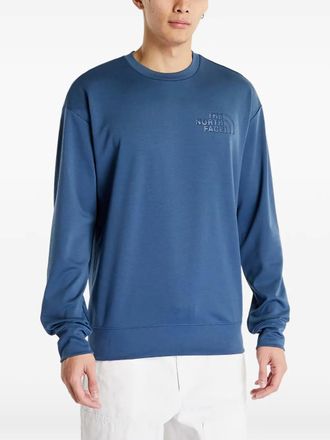 The North Face logo-debossed sweatshirt - Blauw