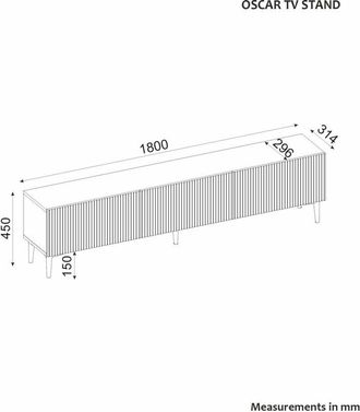 Asir Group LLC Mobili TV, tavolo TV, credenza bassa Stand Travertine