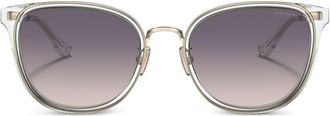 Coach HC7135 C7999 round-frame sunglasses - women - Metal/Acetate - 54 - Gold