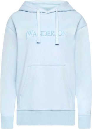 J.W.Anderson Hoodies, male, Blue, Size: XL Sky Blue Hoodie with Logo