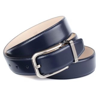 Anthoni Crown Lederg&uuml;rtel ANTHONI CROWN, Herren, Gr. 105, blau, Leder, unifarben, G&uuml;rtel Lederg&uuml;rtel, Eleganter Business-Lederg&uuml;rtel
