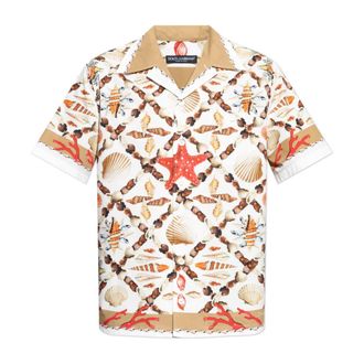 Dolce & Gabbana Overhemden, Heren, Veelkleurig, M, Katoen, Shirt met een zeemotief