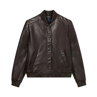 Brooks Brothers Suede Bomber Jacket - female - Brooks Brothers - Leather Jackets - Brown - XS - Jackets
