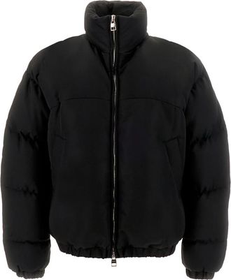 Alexander McQueen Funnel-neck Gewatteerd Jack - Heren - Winterjassen - Zwart - XL - Polyester - Jassen