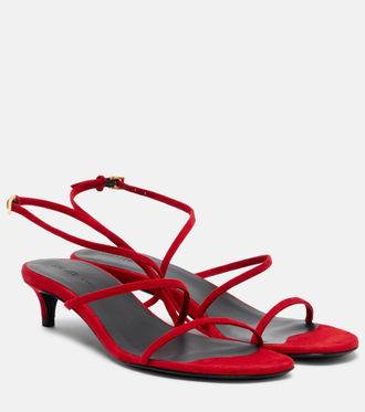 Khaite Loop 35 suede sandals