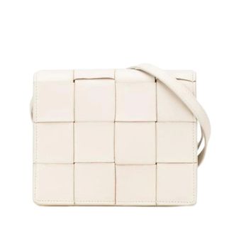 Bottega Veneta Pre-owned Cross Body Bags, female, White, Size: ONE SIZE Pre-owned Vintage Cross Body Bag